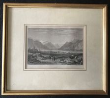 Stahlstich Vevey (Vevay) von Frommel und Winkles, um 1835