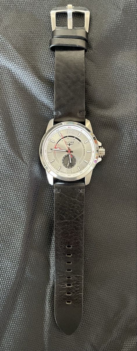 Orologi: Neue Élysée Automatic Herrenuhr Lederarmband schwarz – Nuovo (secondo la descrizione) da Einsiedeln venduto da gastroinventar