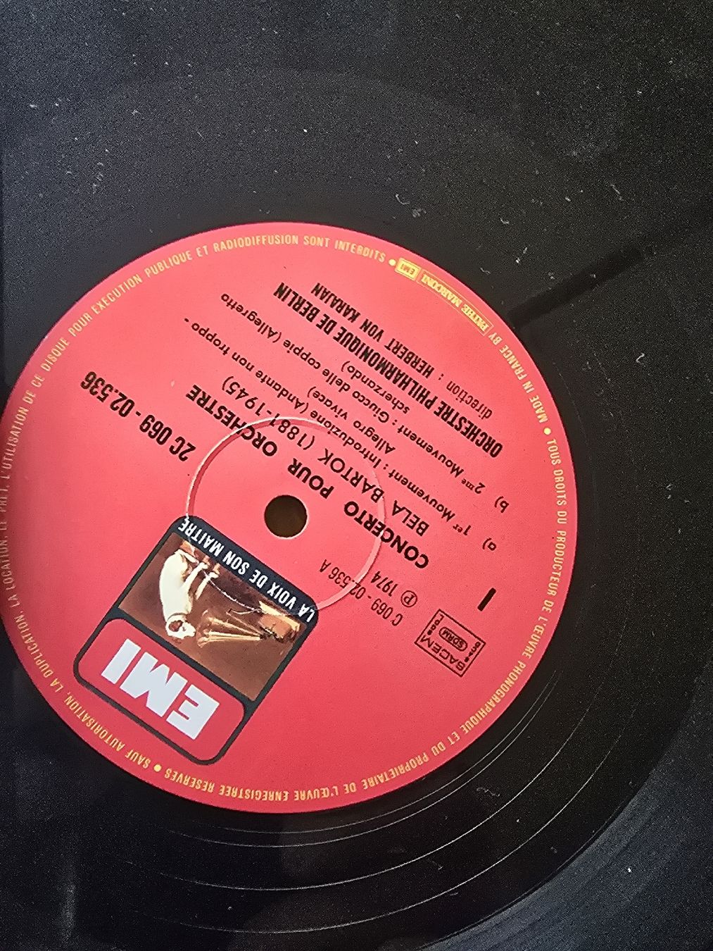 Schallplatten: Bartok Concerto pour Orchestre Karajan  – Gebraucht aus Hedingen von mickway 2