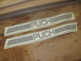 Emblem Logo Abziehbild PUCH 44cm 2 Stk schwarz ORIGINAL