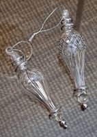 Ornement de Noël en verre soufflé - argent 2 pièces 