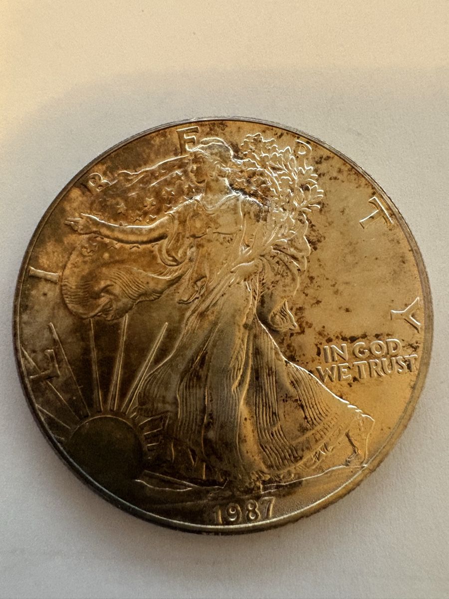Tutti le monete: Silber Munze 1987 Liberty  – Usato da Murten venduto da Tzaugg 1