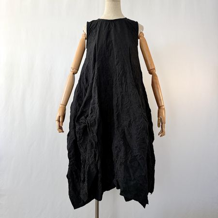 AMMA by Kedem Sasson New Black Sculptural Crinkle Dress