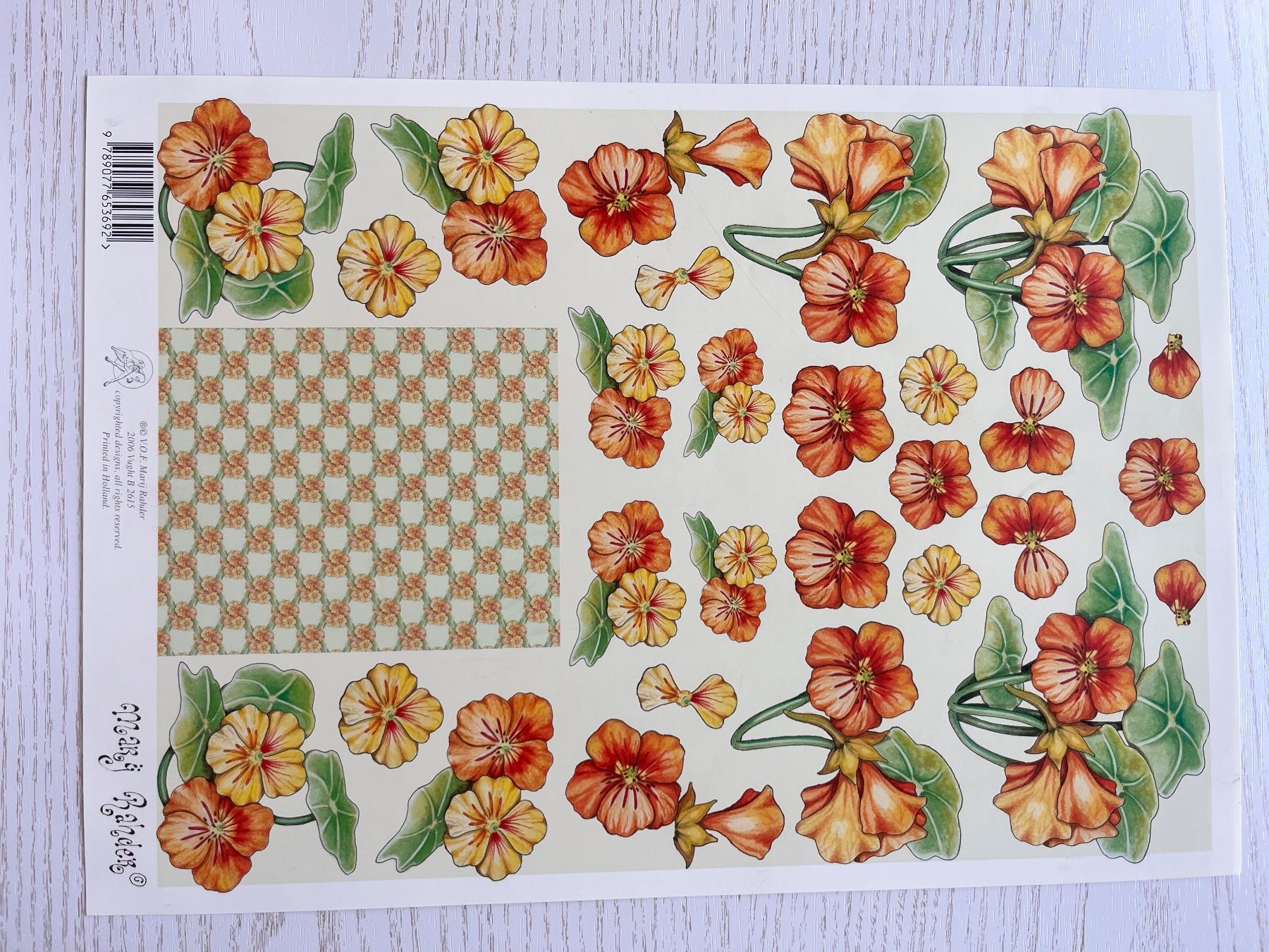 Kit bricolage: 1 Set Kartenbögen mit 10 Blumen Designs – Nuovo e nell'imballaggio originale da Büsserach venduto da bor_s88m 2