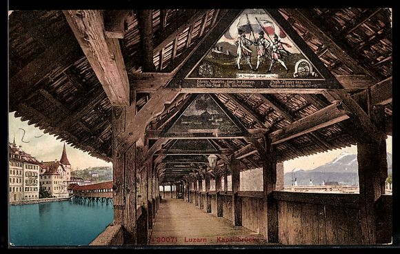 Ansichtskarten: AK Luzern, Kapellbrücke – Gebraucht aus Berlin von bartko-reher