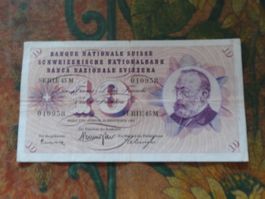 SUISSE  10  Francs  1965  (0958)  Billet