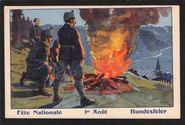 Bundesfeierkarte Mitläufer E1916 /11