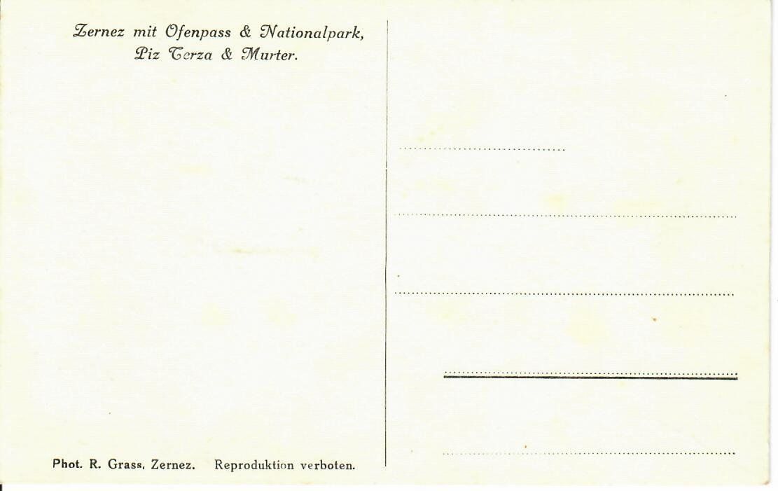 Cartoline postali: Zernez – Usato da Hochdorf venduto da Ziegel-16 1