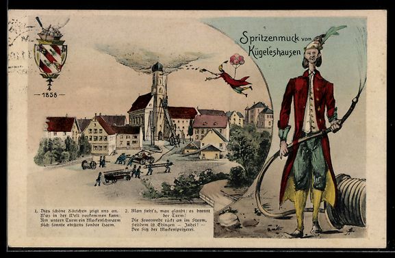 Pompiers: Ehingen, Feuerwehrmann Spritzenmuck von  – D'occasion à Berlin par bartko-reher