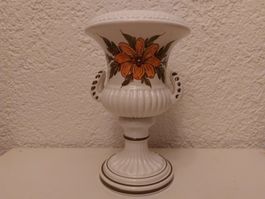 Keramik Blumenvase, Winterdeko mit Blume, Vintage Stil