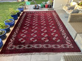 Alte Handgeknüpfter Orientteppich, vermutlich Turkmenische?