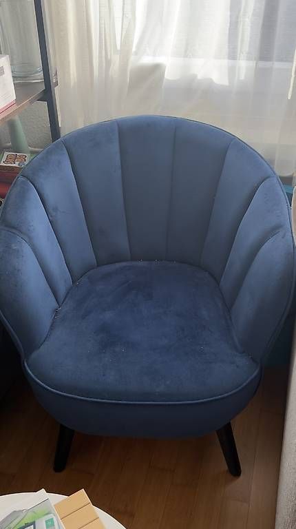 Sessel:  Sessel Samtstoff dunkelblau DALA – Gebraucht aus Zürich von NsDiva 1