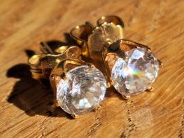 Diamant Ohrstecker Gelbgold 18K (punziert 750) ca. 0.6 ct.