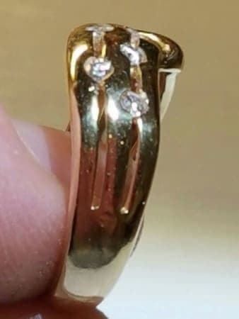 Anelli: Schöner Goldring 750 + 5 Brillanten – Usato da Unterägeri venduto da Altgoldschmuck 6