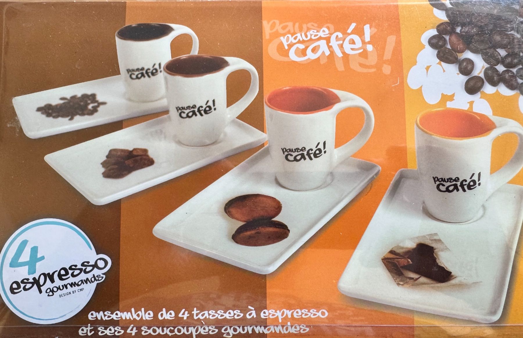 Tazze: 4 tasses à expresso avec soucoupes – Nuovo e nell'imballaggio originale da Lausanne venduto da davzic 2