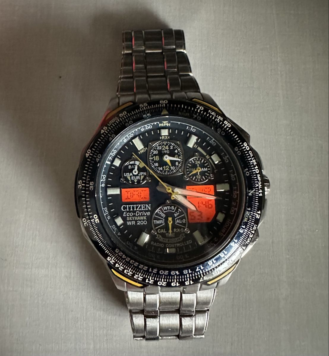 Citizen Orologi: Citizen Eco Drive Chronograph  Skyhawk WR 200 – Usato da Maienfeld venduto da tobeyl2020 3