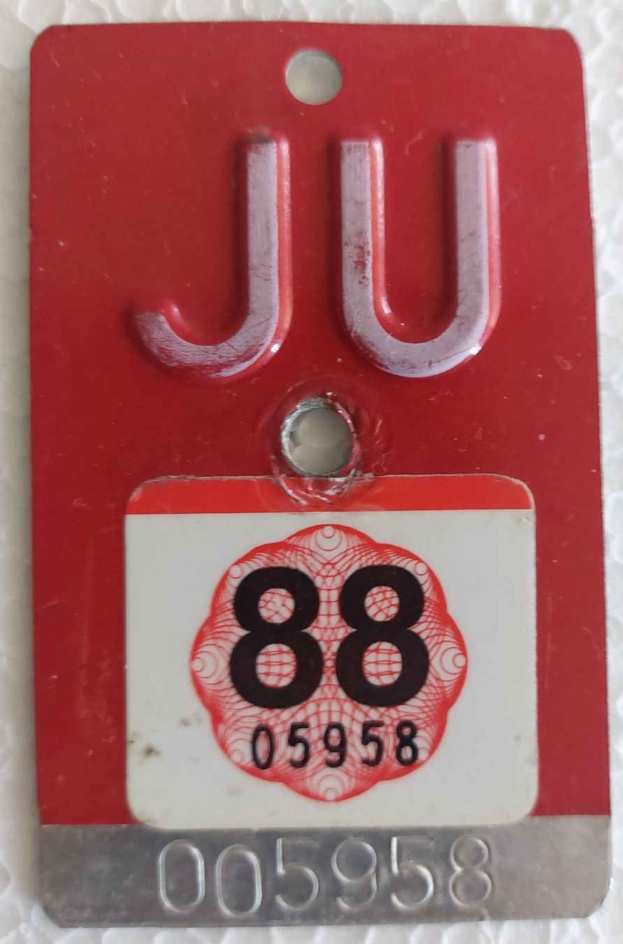 Ecriteaux: PLAQUE de vélo JU - 005958 – D'occasion à Delémont par Domdom1