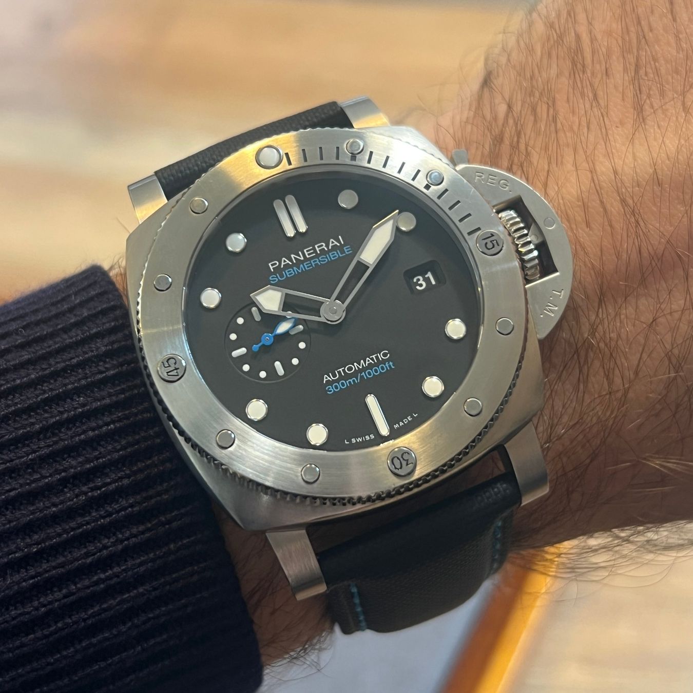Panerai Orologi: Panerai Submersible Automatic Black Dial PAM1596 – Usato da Carouge GE venduto da Watchaser 3