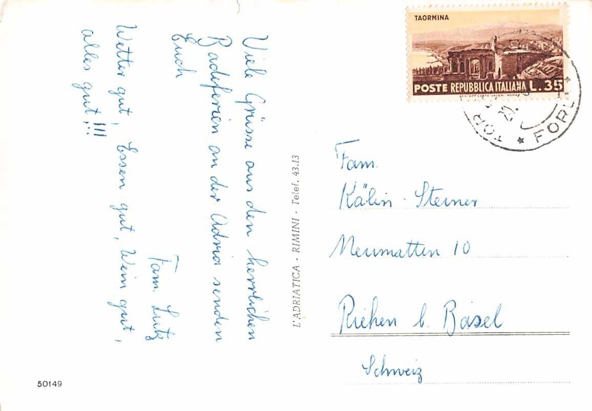 Cartoline postali: TORREFEDRERA - alte Postkarte EXOTISCHES MOTIV – Usato da Lufingen venduto da Rac0 1