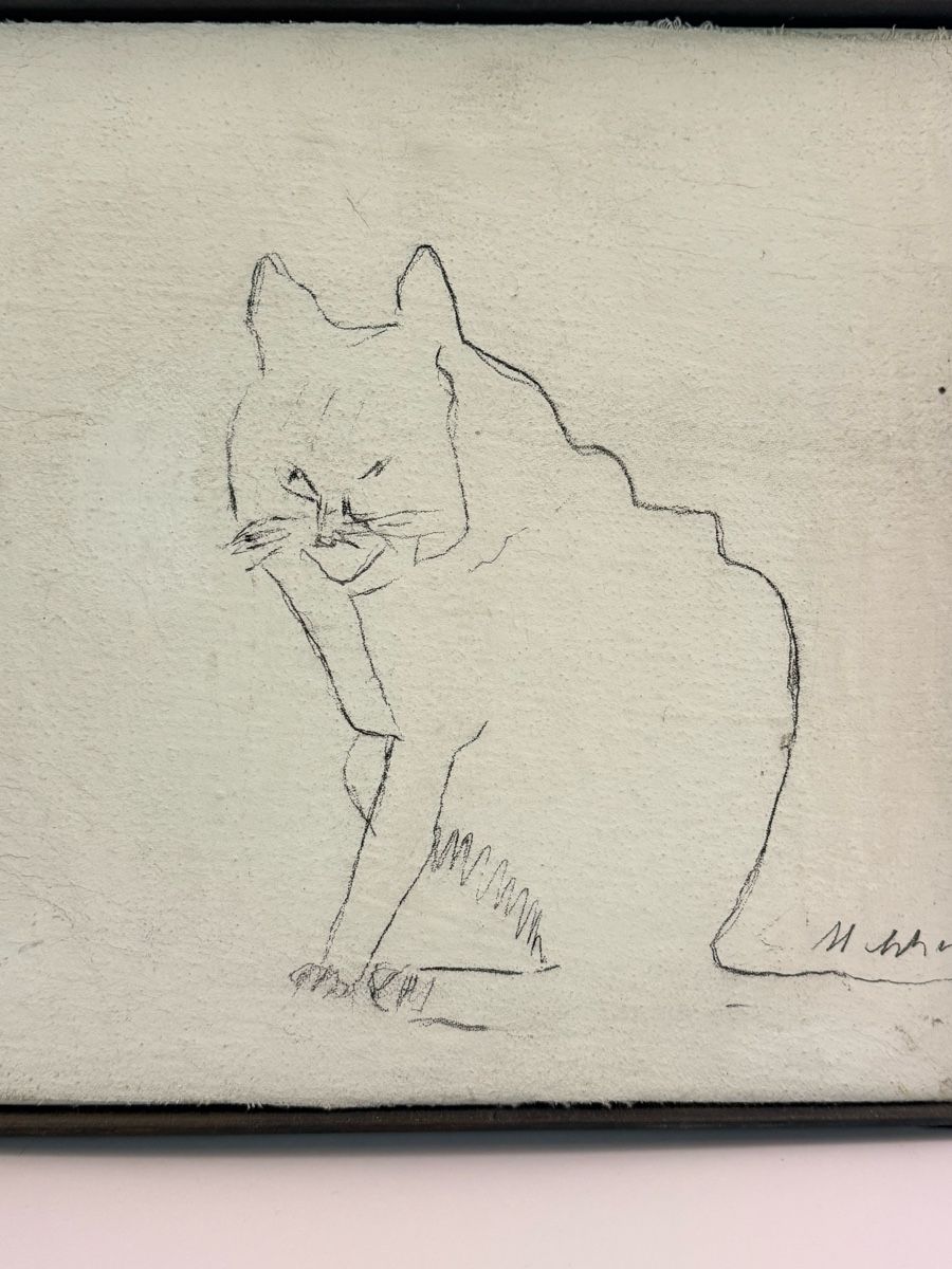Dipinti: Handgezeichnete Katze auf Leinwand – Usato da Solothurn venduto da NUVICO 1