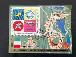 Jemen 1970 Olympic Gold Gewinner Italien gest. (D926)
