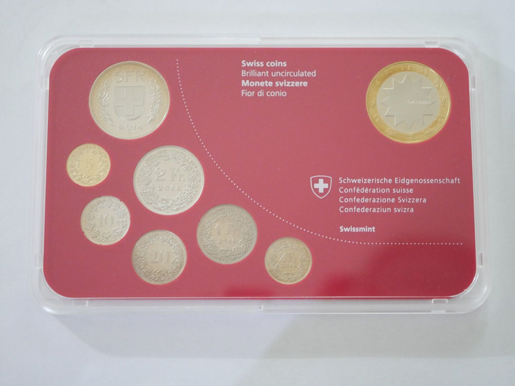 Tutti le monete: Schweizer Baby Münzsatz 2014 stgl ***TOP*** – Nuovo e nell'imballaggio originale da Kreuzlingen venduto da Samson01 2