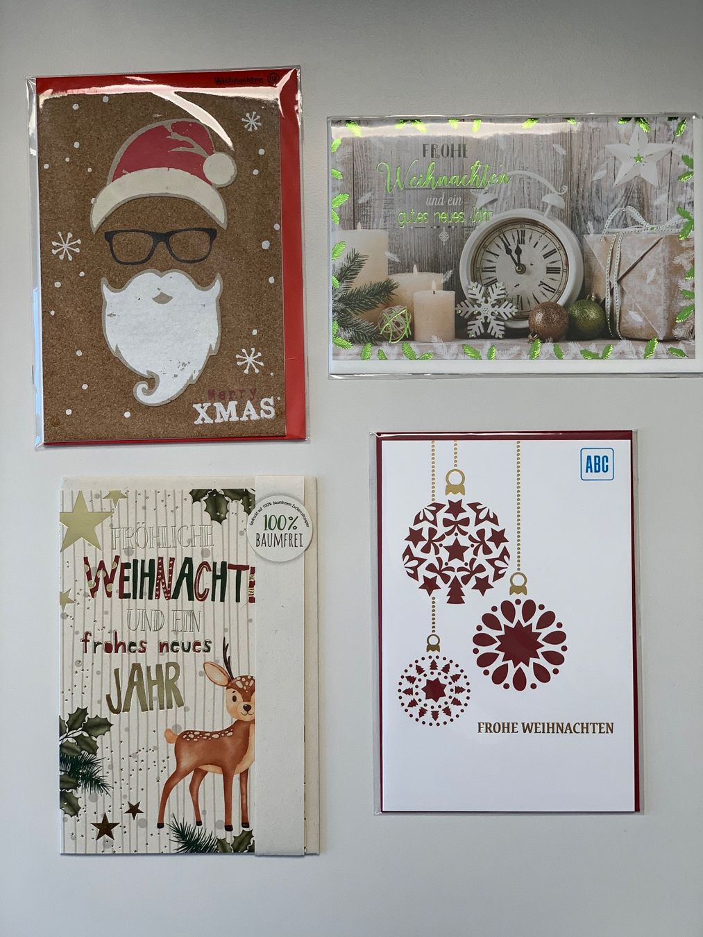 Cartoline: 4er-Set Grusskarten Weihnachten, neu – Nuovo e nell'imballaggio originale da Windisch venduto da rhu_wd8q