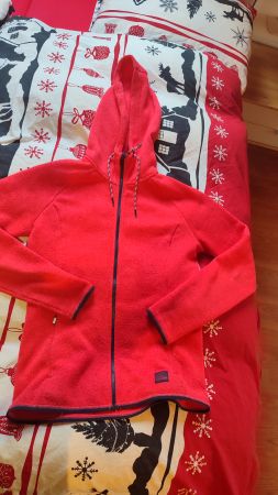 O'Neill Fleece Jacke mit Kapuze, Gr. S, rot, NEU