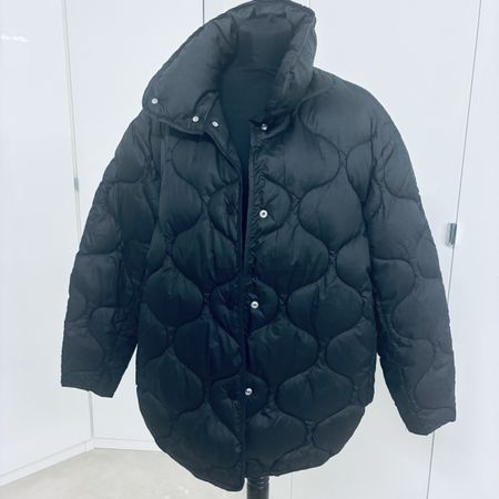 Oversize Steppjacke schwarz Gr. S