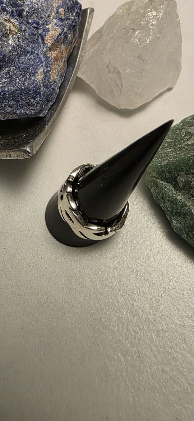 Ringe: Sterling Silberring mit coolem Muster / Tribal massiv – Neu (gemäss Beschreibung) aus Fislisbach von Eye-Arts 5