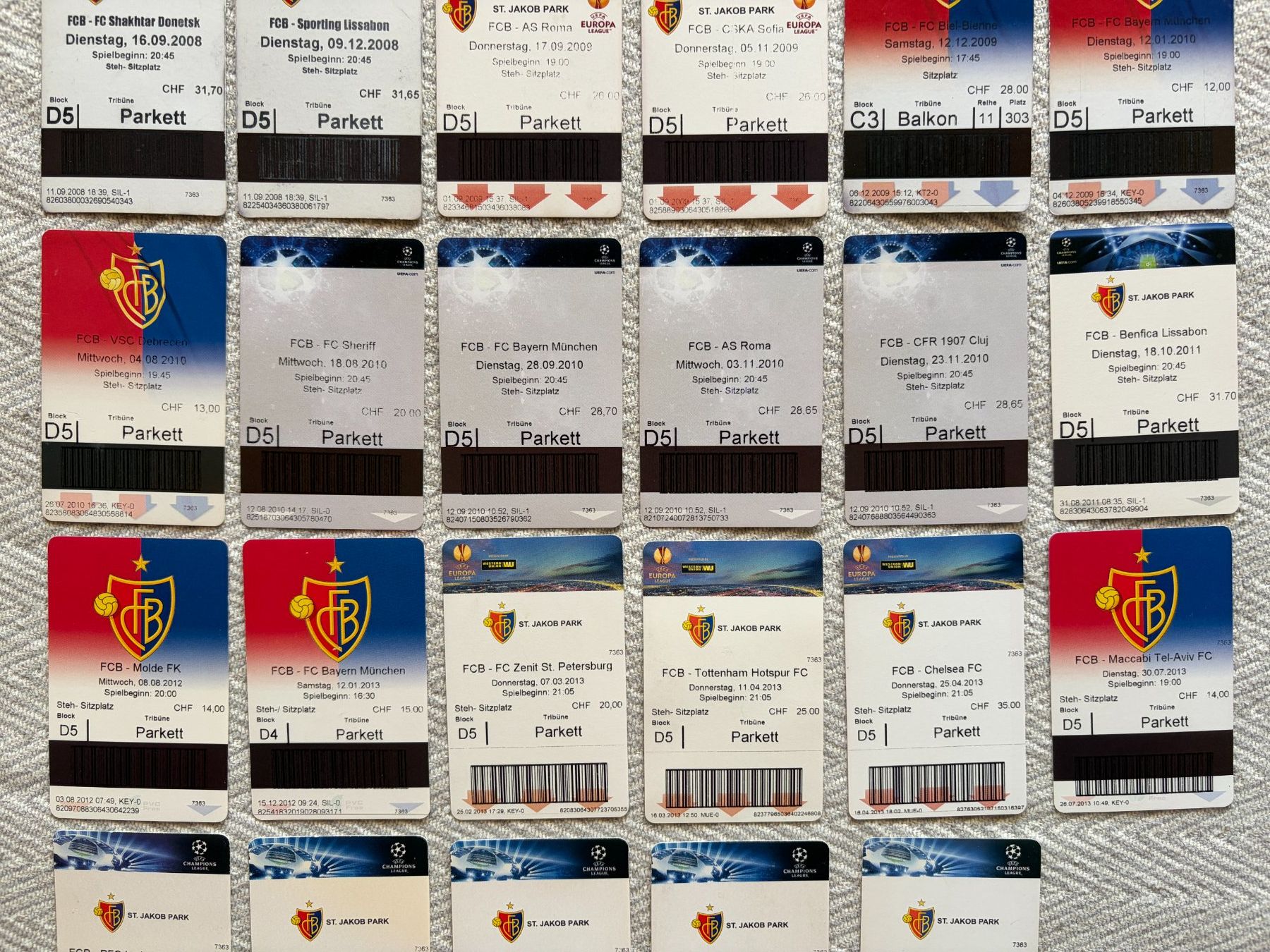 Billets: FC BASEL TICKETS 2002-2014 – D'occasion à Aarberg par umearocks 3