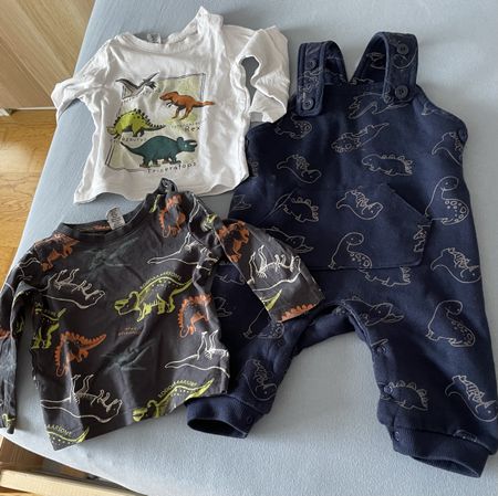Süsse Dinosaurier Kleidung Set Gr. 74 und 80