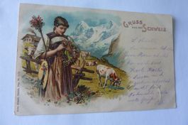 POSTKARTE. GRUSS AUS DER SCHWEIZ. GEBR. KÜNZLI, ZÜRICH.1172