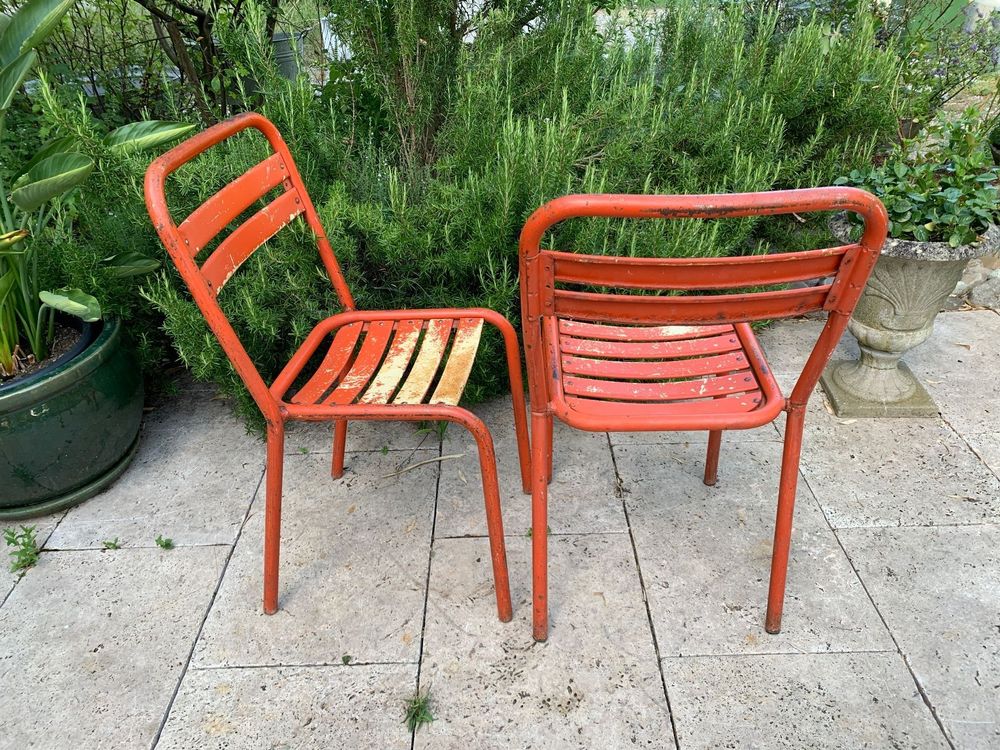 2 antike Gartenstühle aus Metall Kaufen auf Ricardo