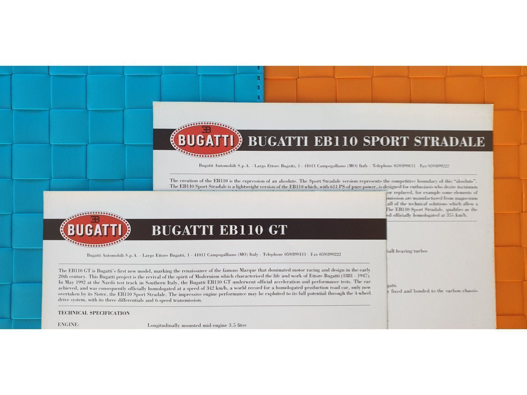 Riviste & Magazine: BUGATTI EB 110 - Prospekt / Catalogue – Usato da Viganello venduto da CARLiteratur 3