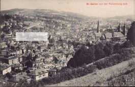 AK St. Gallen von der Falkenburg aus