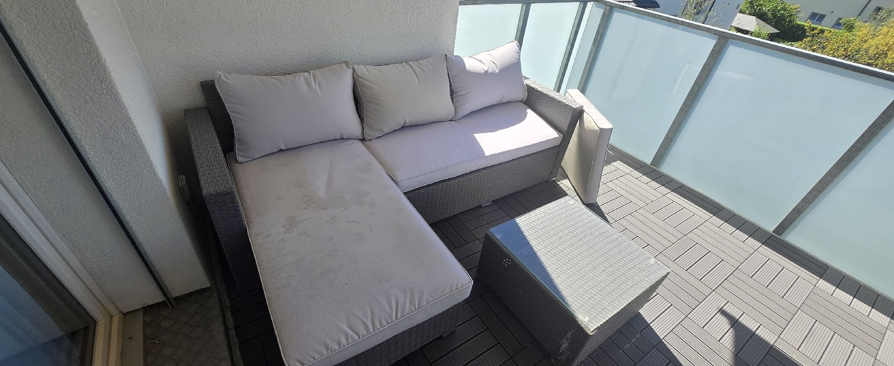 Divani: Lounge Set Rattanoptik mit Tisch gebraucht – Usato da Neuenhof venduto da archia 3