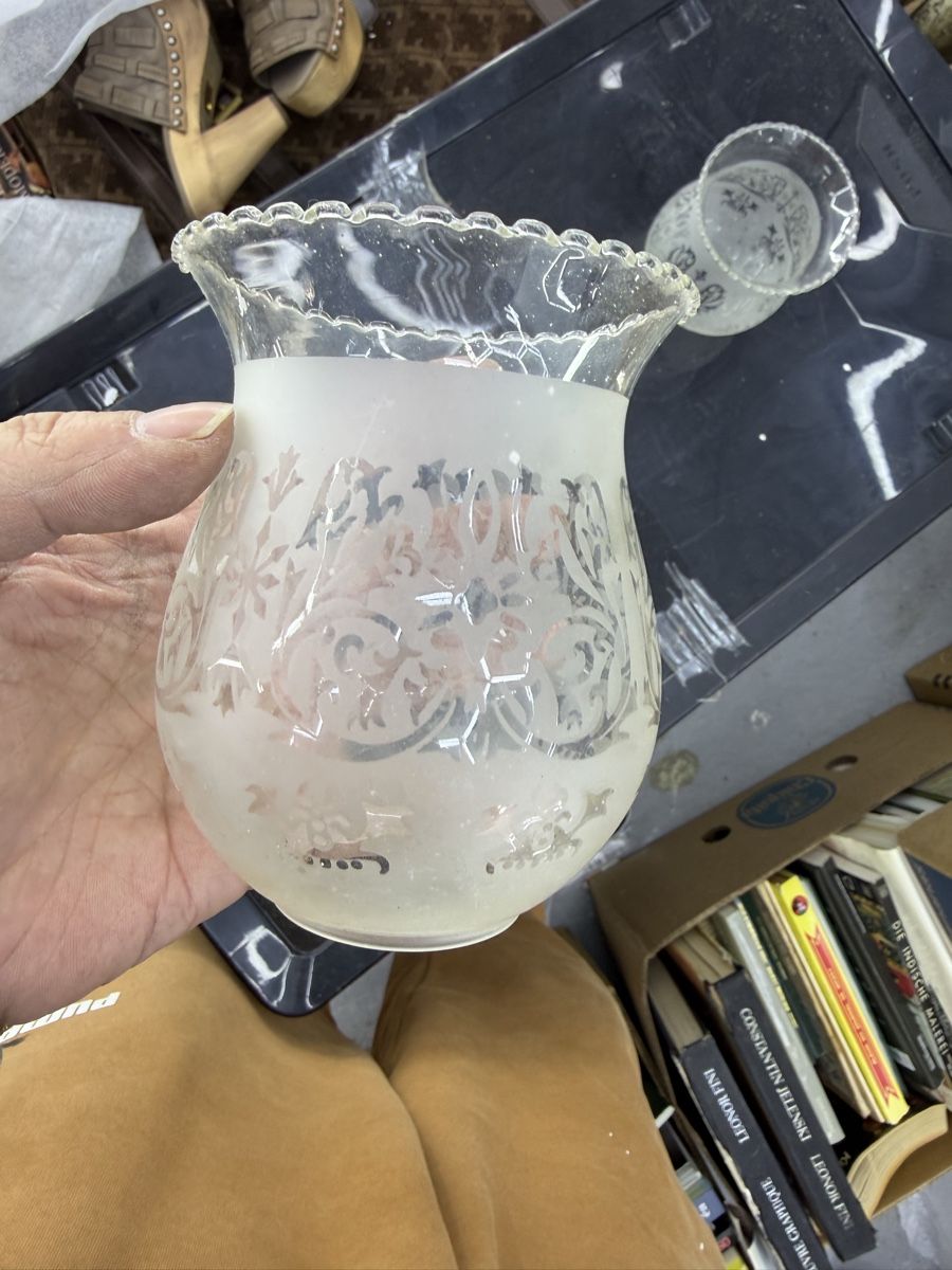 Paralumi: 2 Lampenschirme Glas Cloches verre – Usato da Wettingen venduto da NickInc 1
