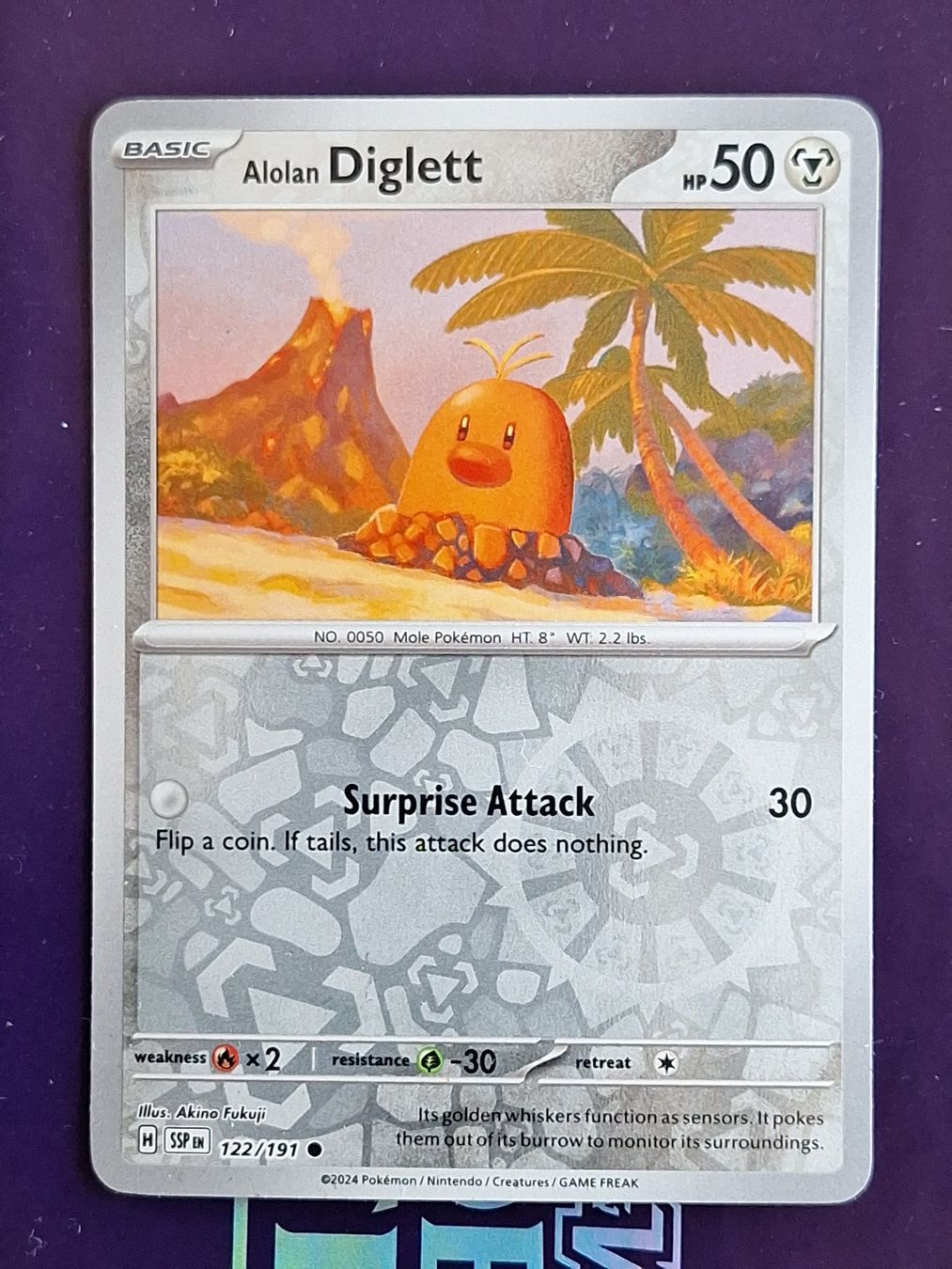 Pokémon Carte collezionabili: Alolan Diglett - Reverse Holo - Pokemon Surging Sparks – Usato da Altstätten SG venduto da GGsGameshop