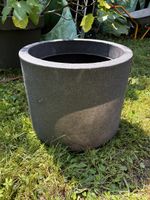 Runder Pflanzentopf Steinoptik Kunststoff, 45 cm