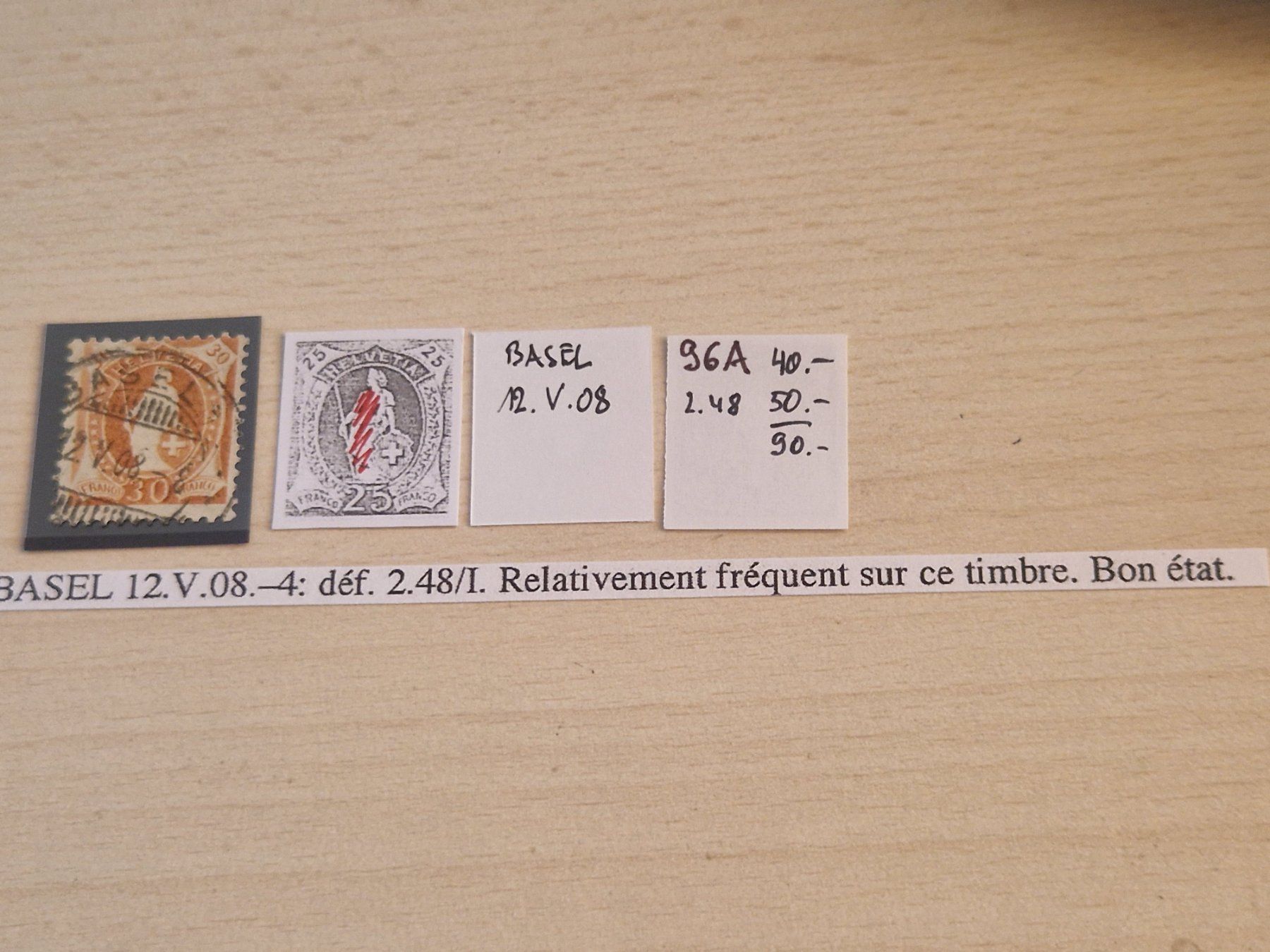 Tutti i francobolli: Stehende 96A.2.48/I, signiert, ab 1.- – Usato da Burgdorf venduto da Glossy01