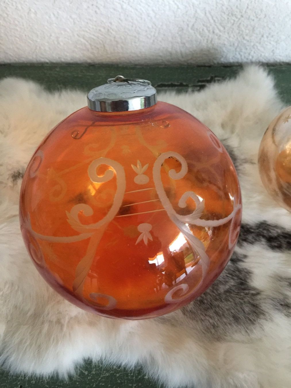 Alle Dekorationen: Grosse 20 cm  geschliffene Weihnachtskugel Glas – Neu (gemäss Beschreibung) aus Kirchdorf AG von coco123 1