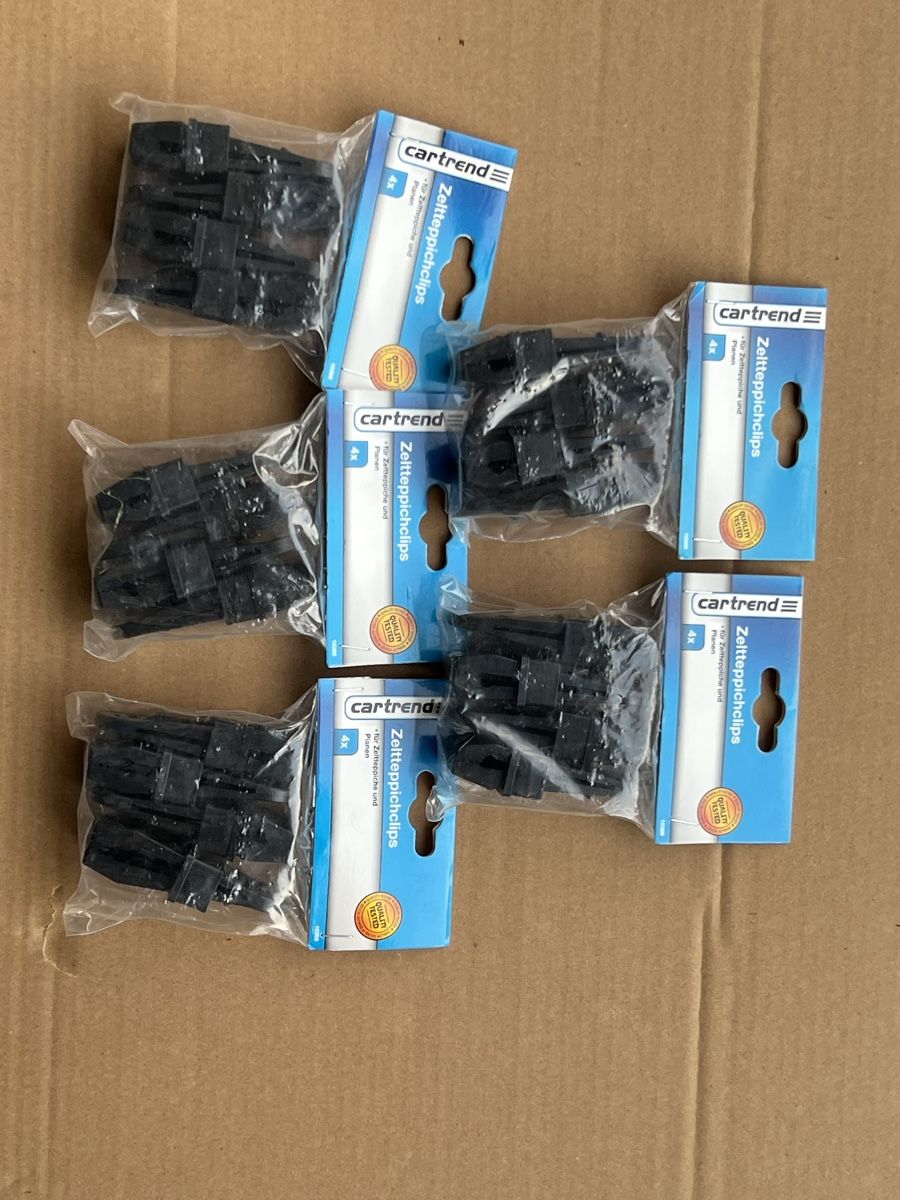 Tende : Cartrend Zelteppichclips 5x4 neu – Nuovo e nell'imballaggio originale da Emmen venduto da VK-Retail
