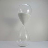 Sanduhr 50min Laufzeit  Glas Sand weiss