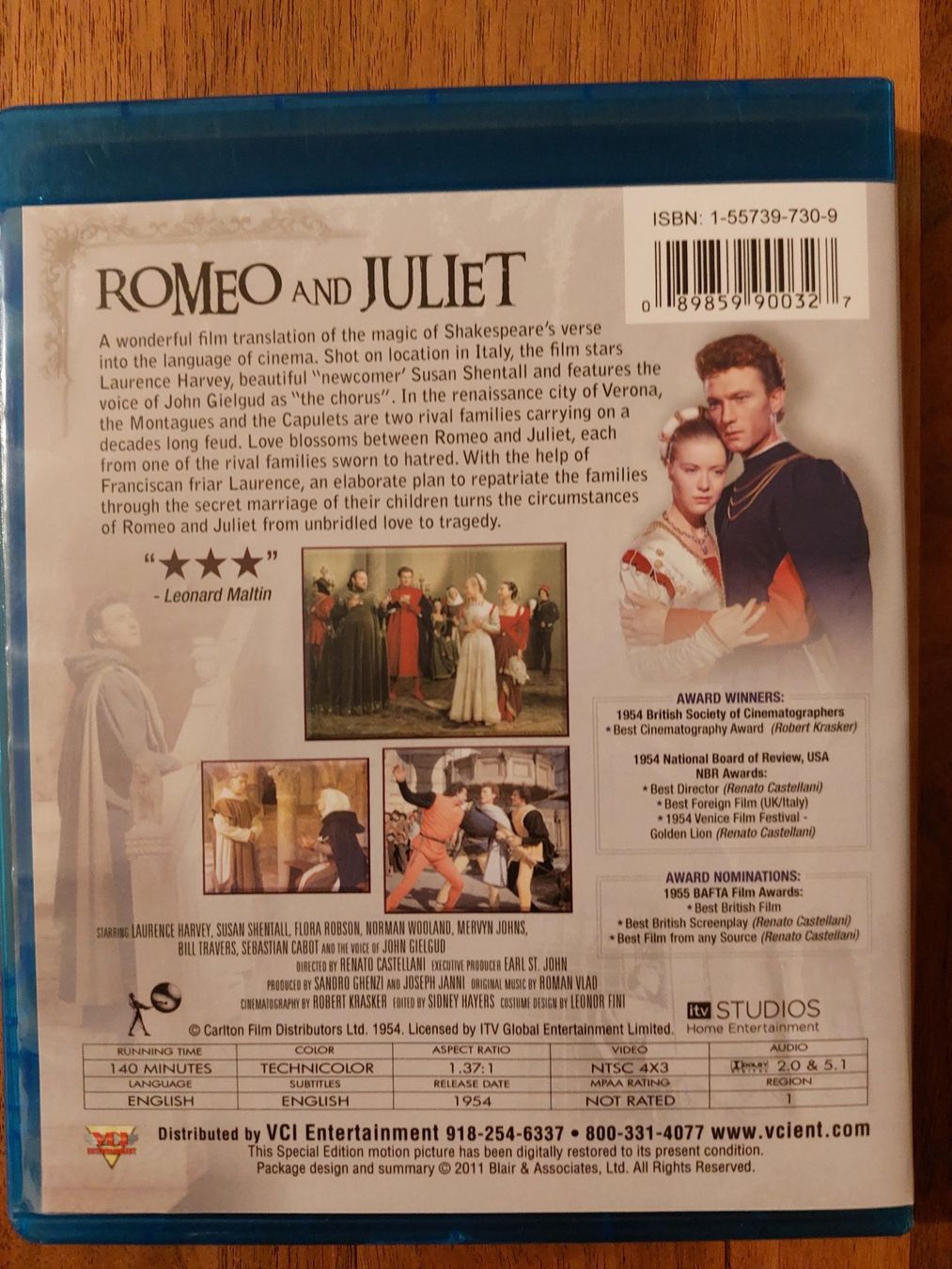 Tutti i DVDs: Blu Ray - Romeo and Juliet (1954) / US Code A – Usato da Rheinfelden venduto da FilmAuktion 1