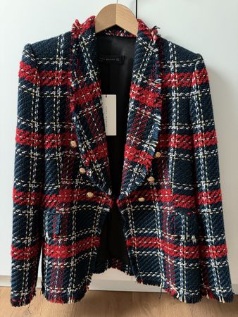 Blazer ZARA WOMAN kariert Grösse S neu mit Etikett