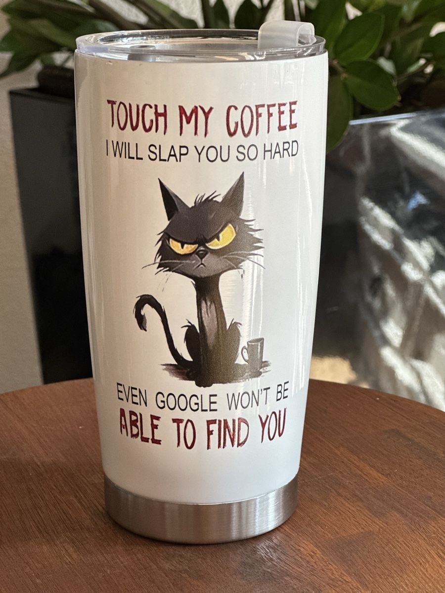 Tazze: Lustiger Katzen Thermobecher "Touch my Coffee" – Nuovo (secondo la descrizione) da Russikon venduto da Leks4