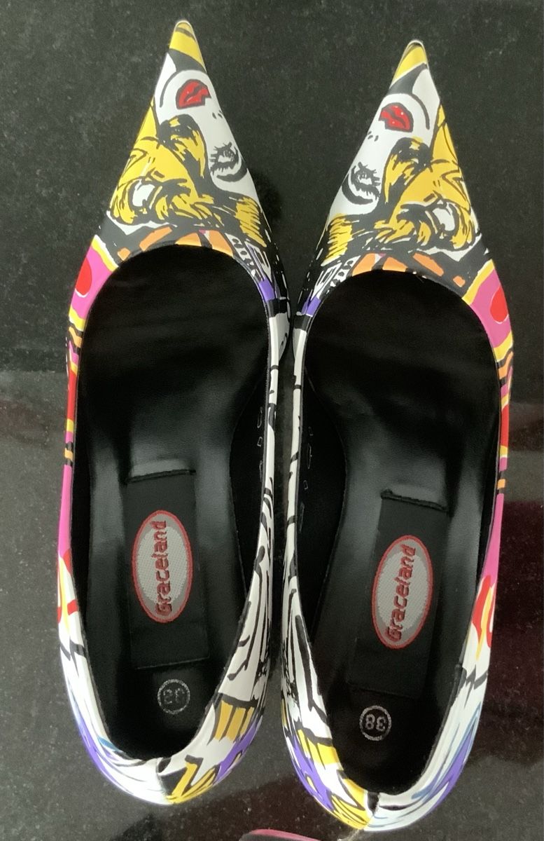 Graceland Scarpe da donna: Pop Art / Comics Pumps Gr. 38 Eyecatcher – Nuovo (secondo la descrizione) da Münsingen venduto da Innchen 6