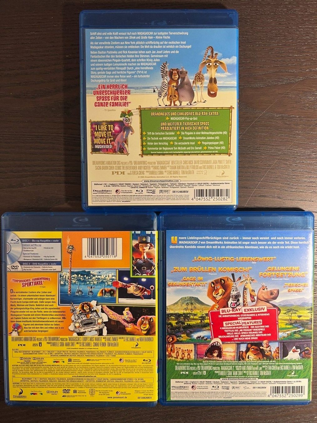Tous les DVDs: Madagascar 1 bis 3 – D'occasion à Zürich par Blu-ray_ZH 1
