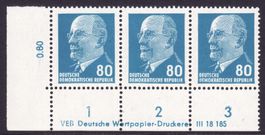 DDR: MiNr. 1331 a x I DV (Druckvermerk) postfrisch **